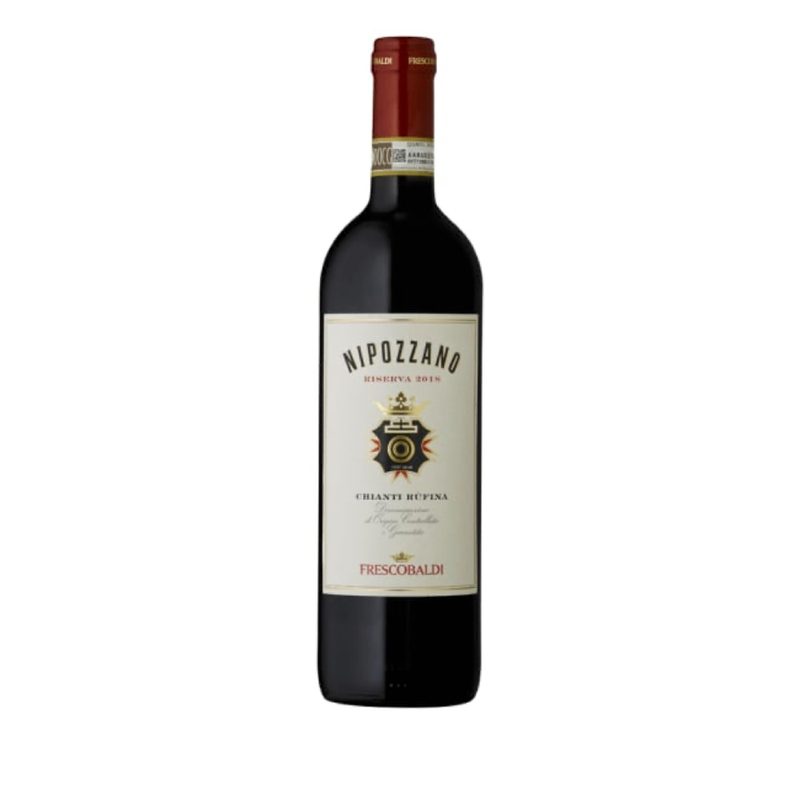 A bottle of Frescobaldi Chianti Riserva.