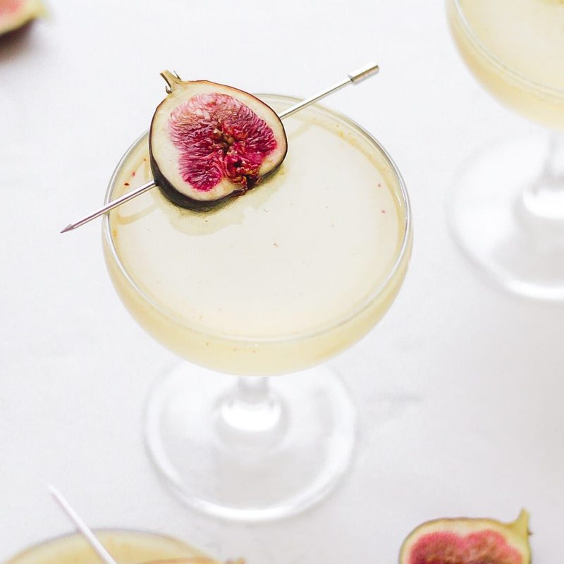 Sparkling fig cocktail