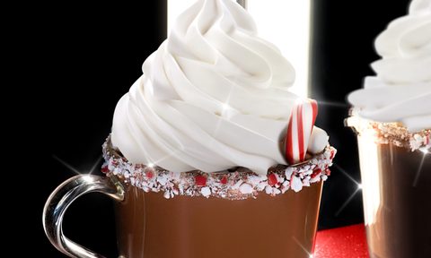 A Toasted Ghost Cocoa cocktail in a mug.