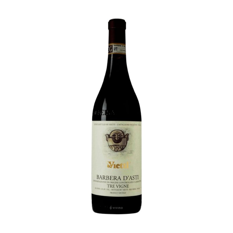 A bottle of Vietti Barbera 'Asti wine.