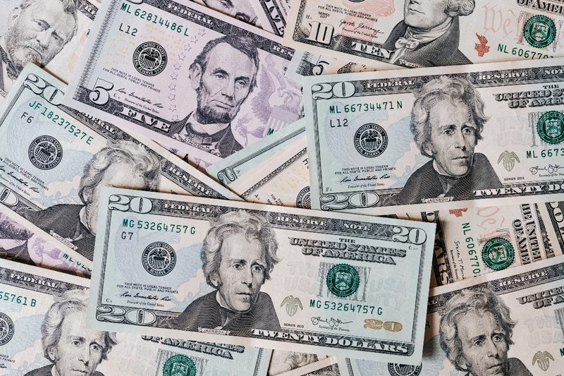 a ton of $20 bills