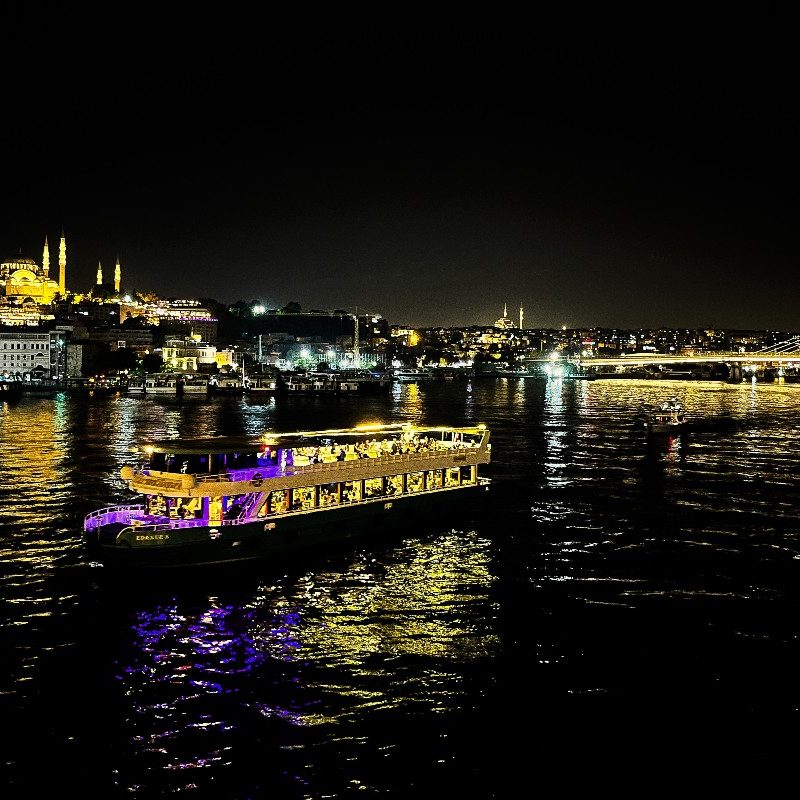 Istanbul at night.