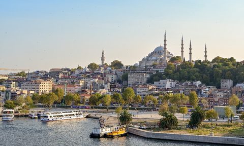 Istanbul skyline.