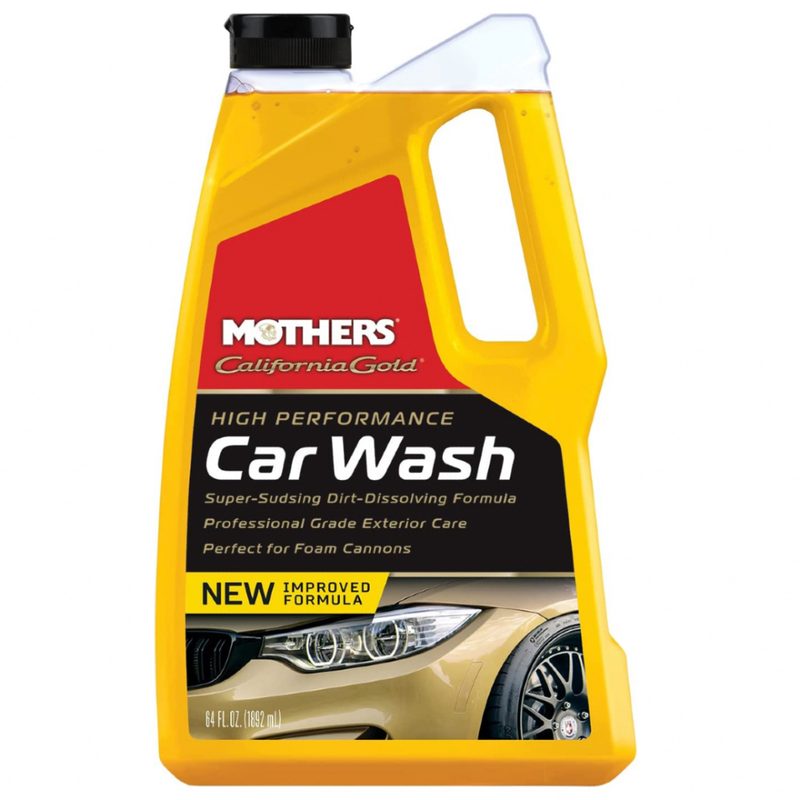 Mothers California Gold Car Wash in front of a white background.