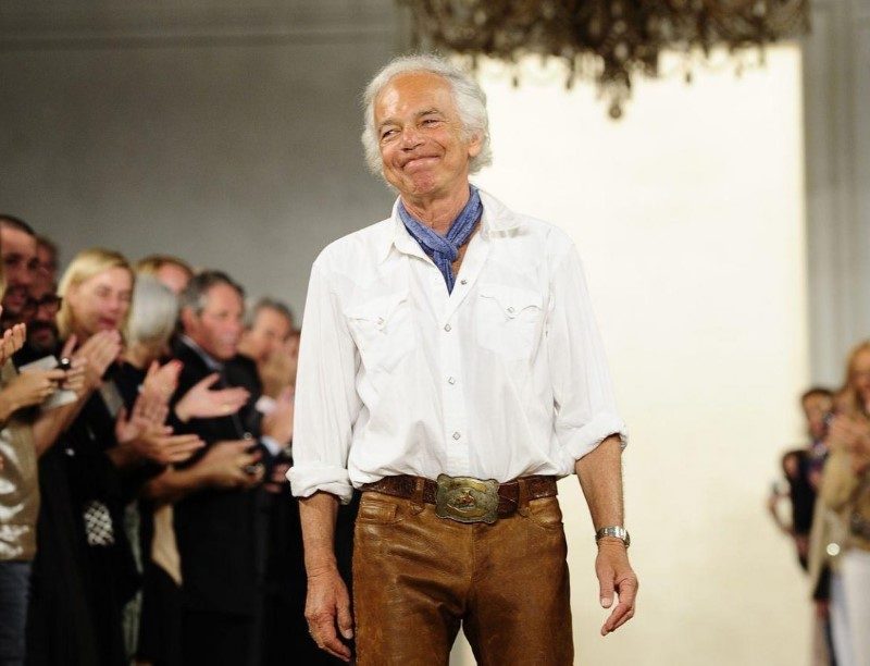 Ralph Lauren walking the Milan fashion show