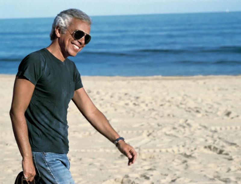 Ralph Lauren walking on the beach