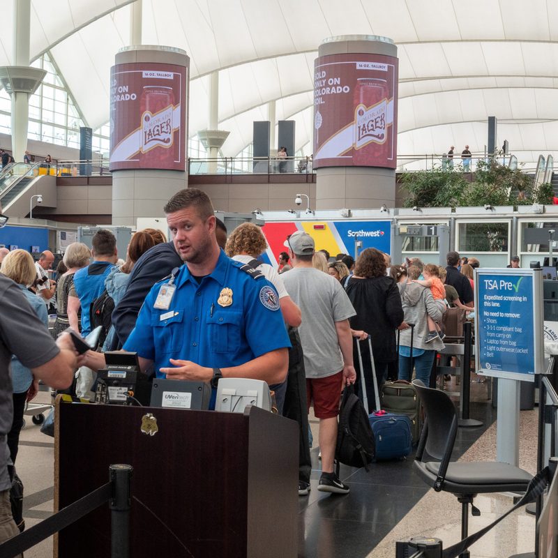 TSA security line