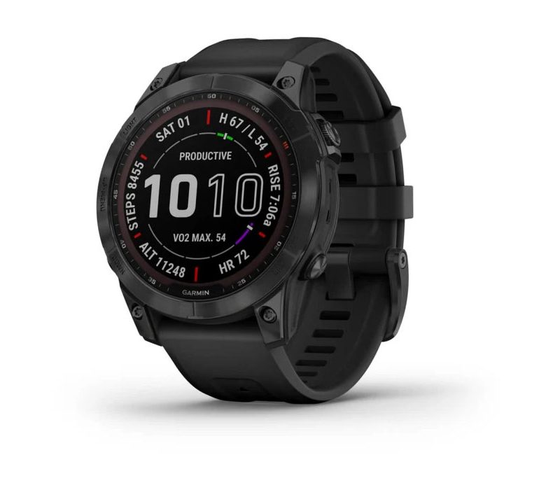 Garmin fēnix 7 – Sapphire Solar Edition smartwatch on a plain white background.