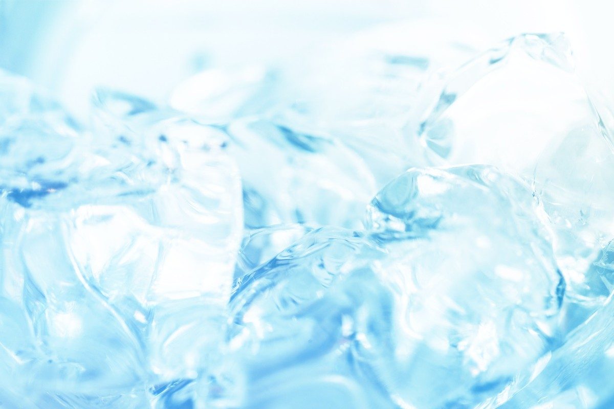a close-up of ice cubes