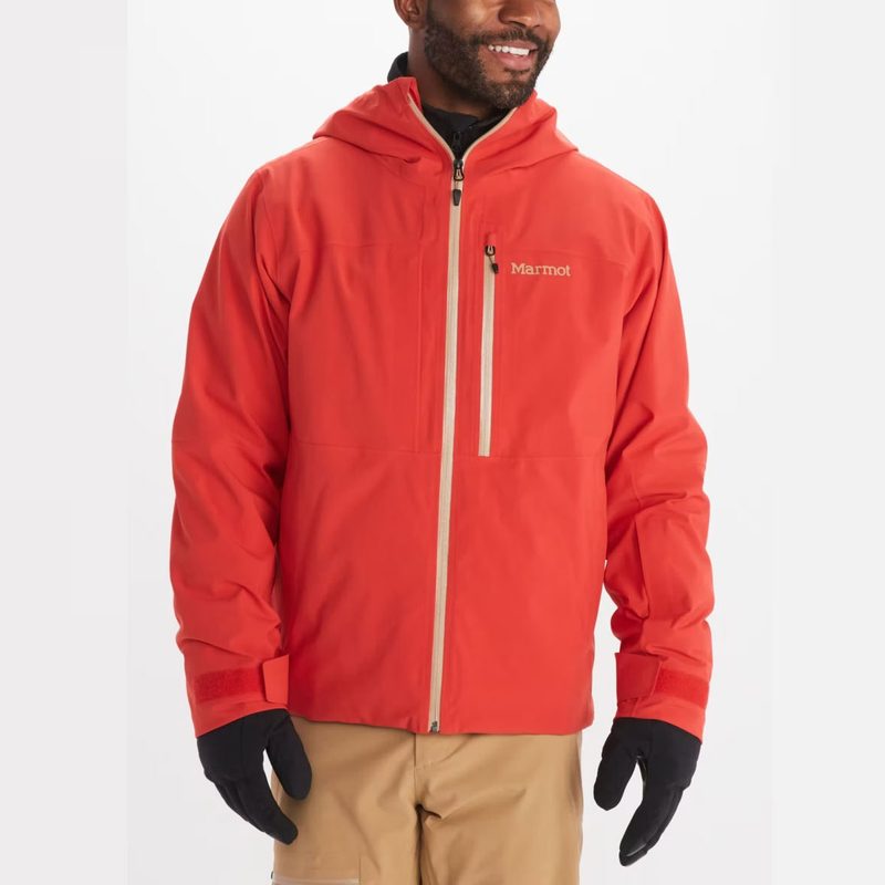 Man wearing Marmot Men's Refuge Jacket on a plain studio background.