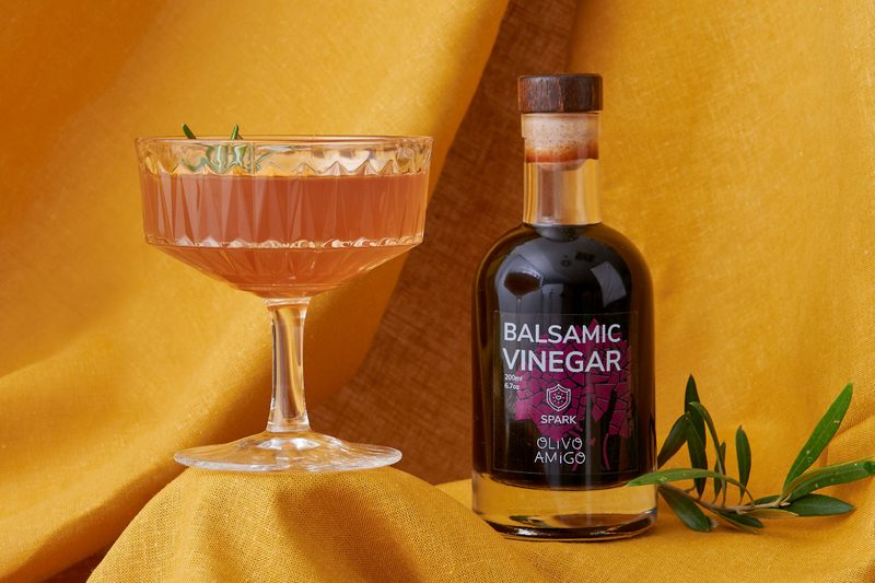 An Olivo Amigo cocktail.