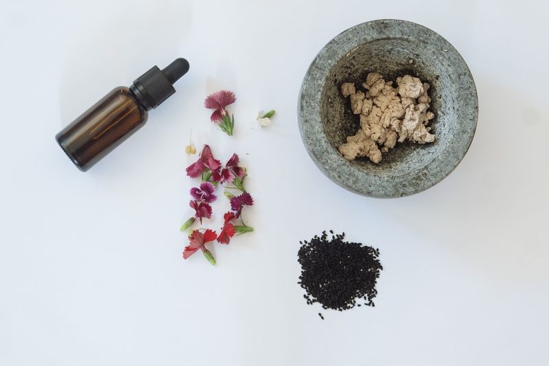 a flatlay of skincare products