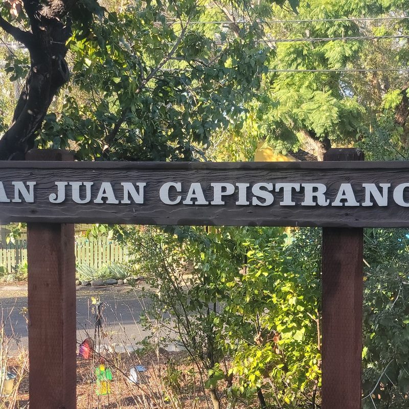 A sign for San Juan Capistrano, California.