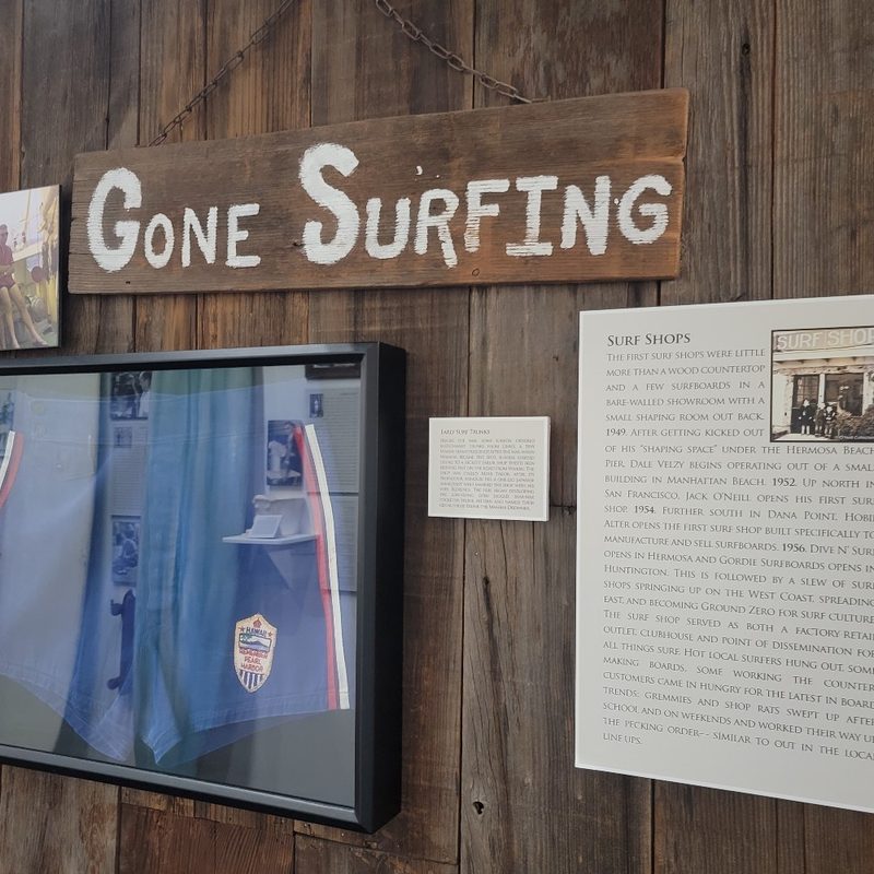 An exhibit at The Surfing Heritage and Cultural Center in San Clemente, California.