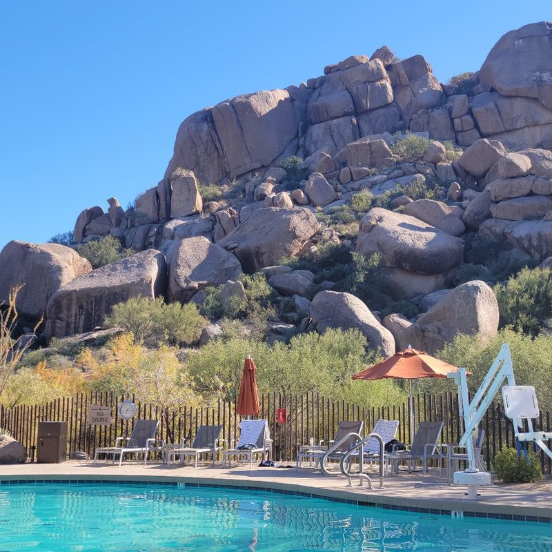 The spa pool at The Boulders Resort in Scottsdale, Arizona.