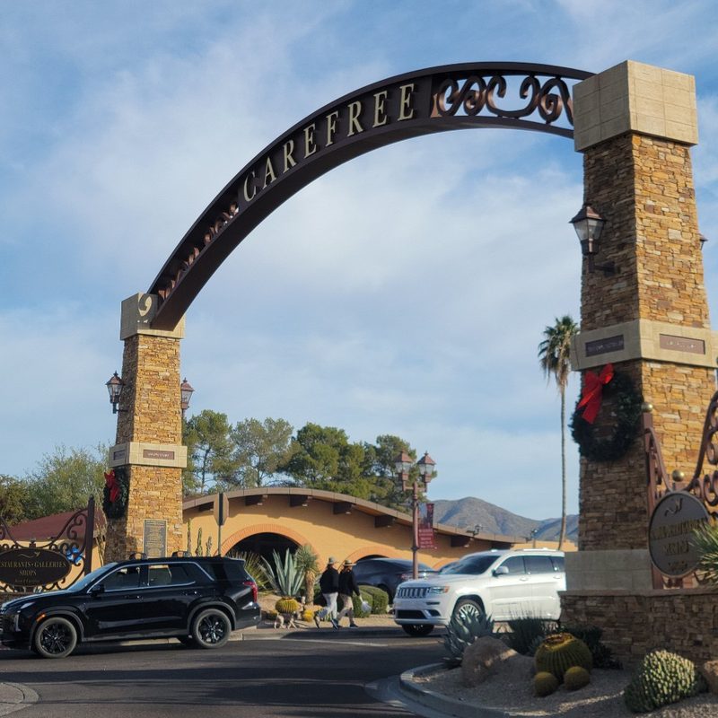 The town center in Carefree, Arizona.