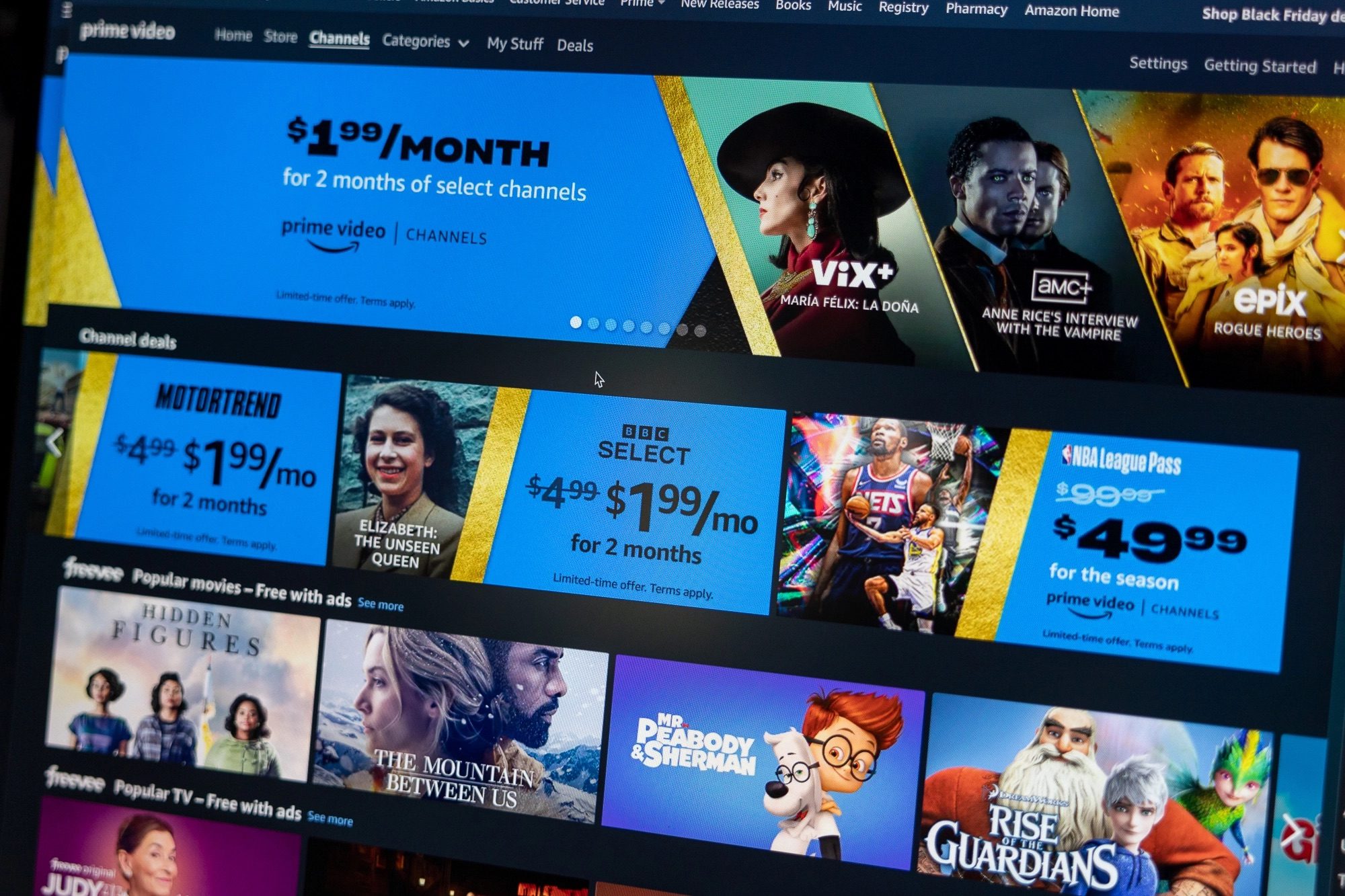 Amazon Prime Video screen.