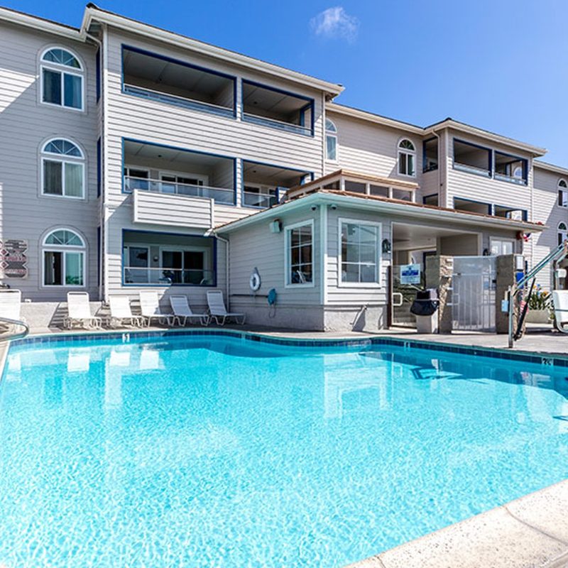 The pool at Capistrano Surfside Inn in Dana Point, California.