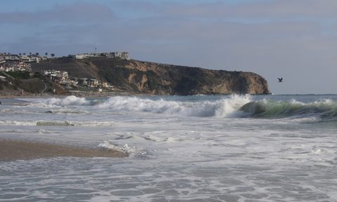 A view of the Dana Point Headlands from Salt Creek Beach in Dana Point, California.