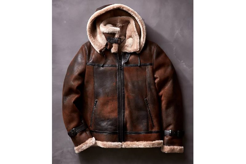 Overland Sheepskin B-3 Bomber Jacket.