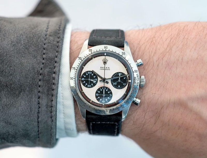 Paul Newman's Rolex on a wrist