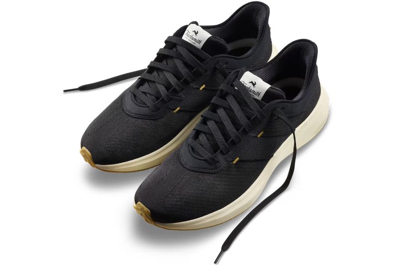 Tracksmith Eliot Running Sneaker in black.