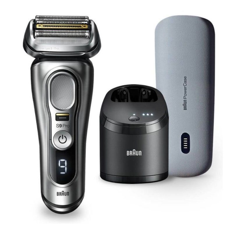 Series 9 Pro Electric Shaver with PowerCase on a white studio background.