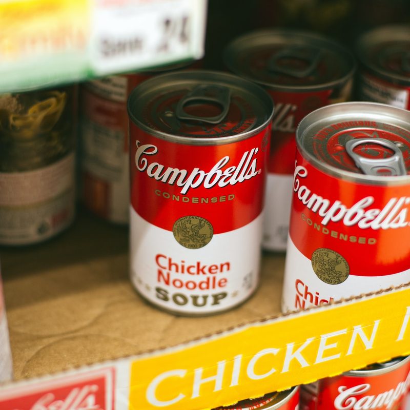 Canned soup