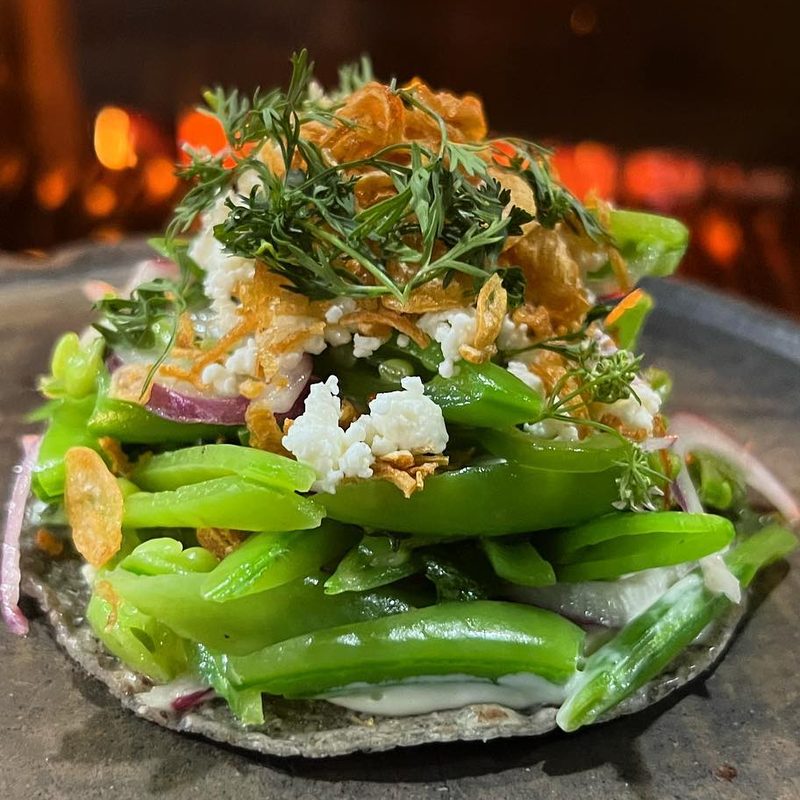 A tostada from Claro in Brooklyn.