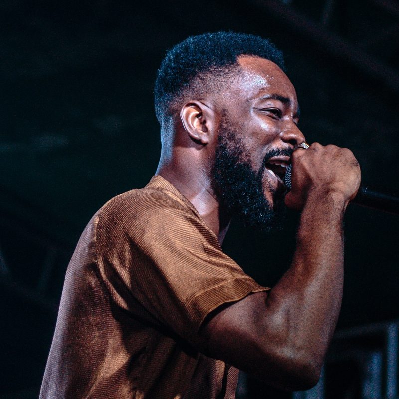 A man singing.