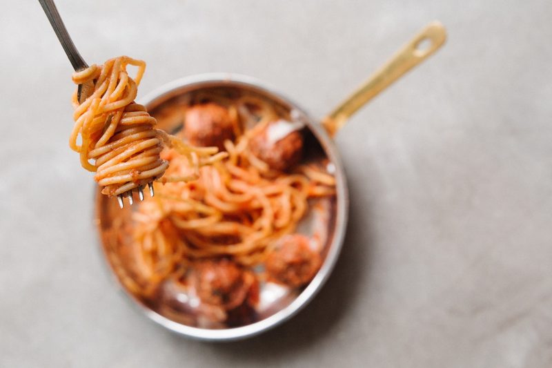 Spaghetti and meatballs