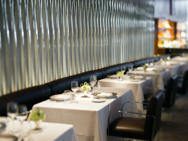 The dining room at Le Bernadin in NYC.