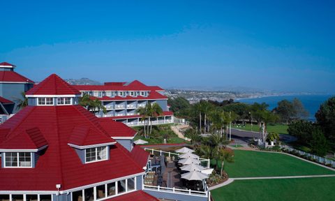 An ocean view from the Laguna Cliffs Marriott Resort & Spa in Dana Point, California.