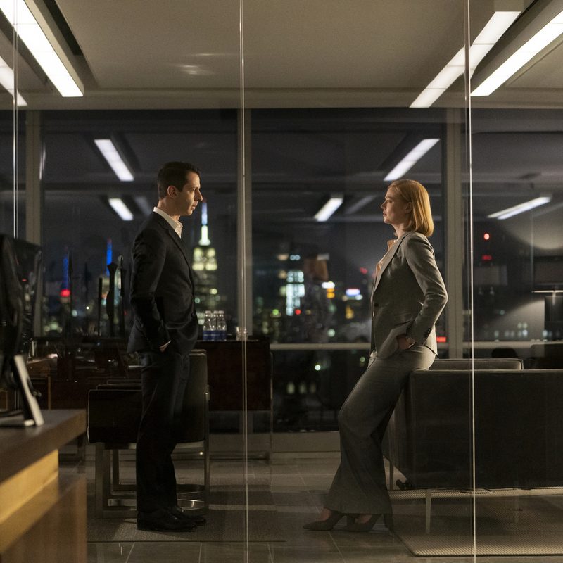 A still from "Succession" episode "Safe Room"