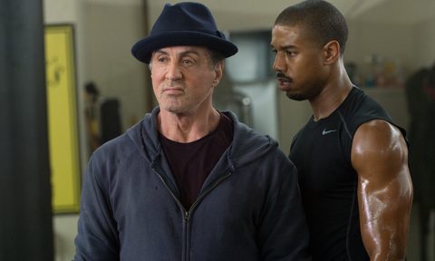 Sylvester Stallone and Michael B. Jordan in Creed.