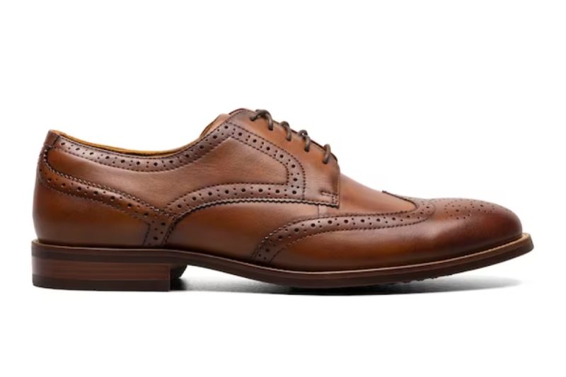 Florsheim Rucci Wingtip Oxford in cognac color.