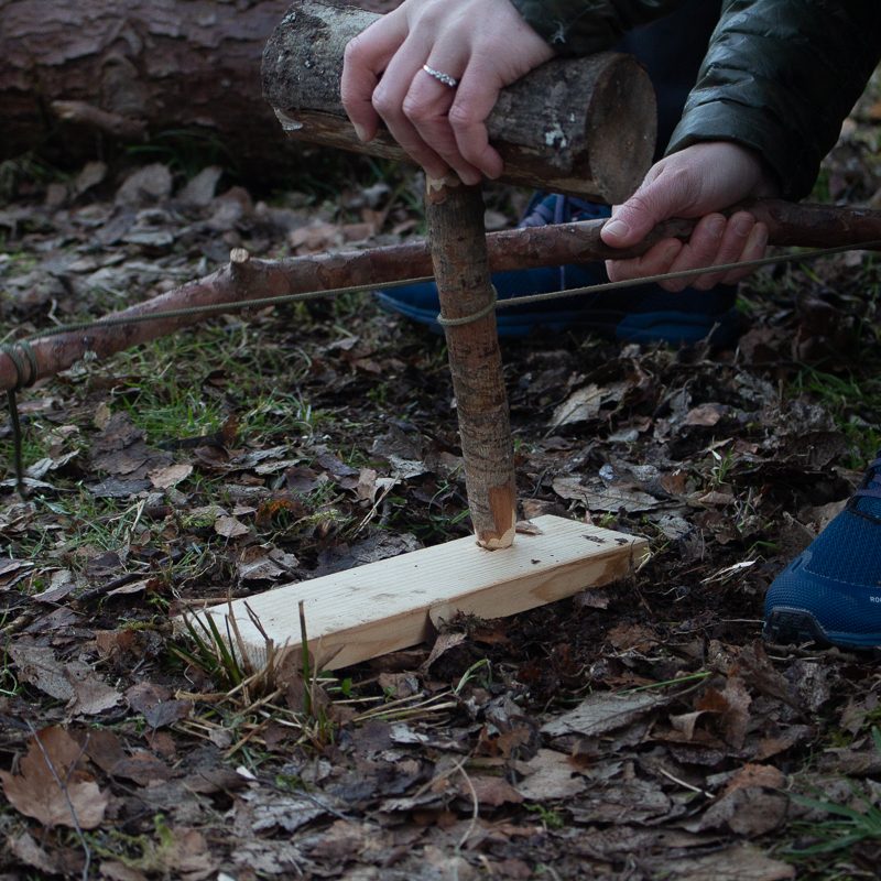 how to make a friction fire bow drill img 8058