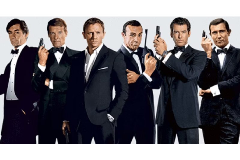 James Bond actors in costume