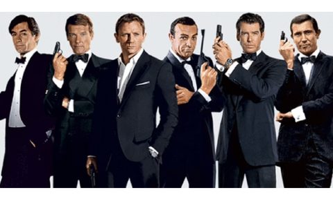 James Bond actors in costume