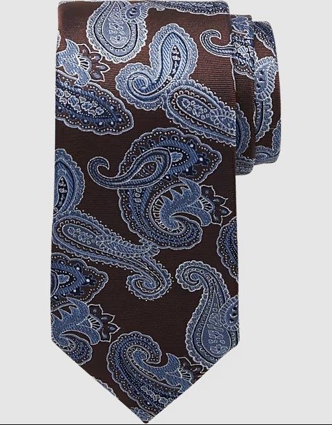 Joseph Abboud brown paisley tie
