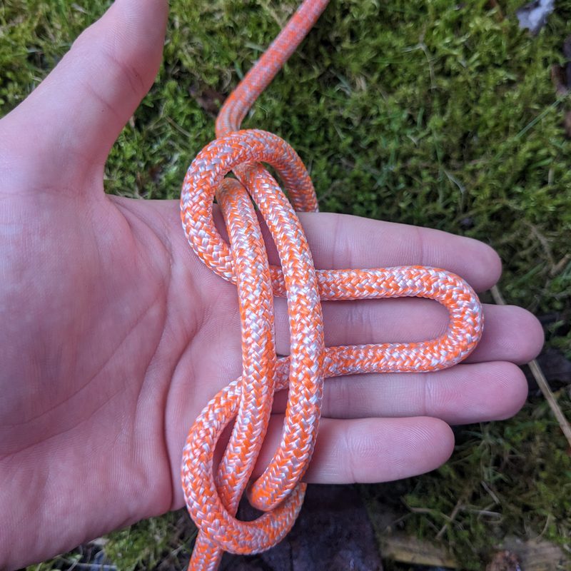Step 4 tying an alpine butterfly knot