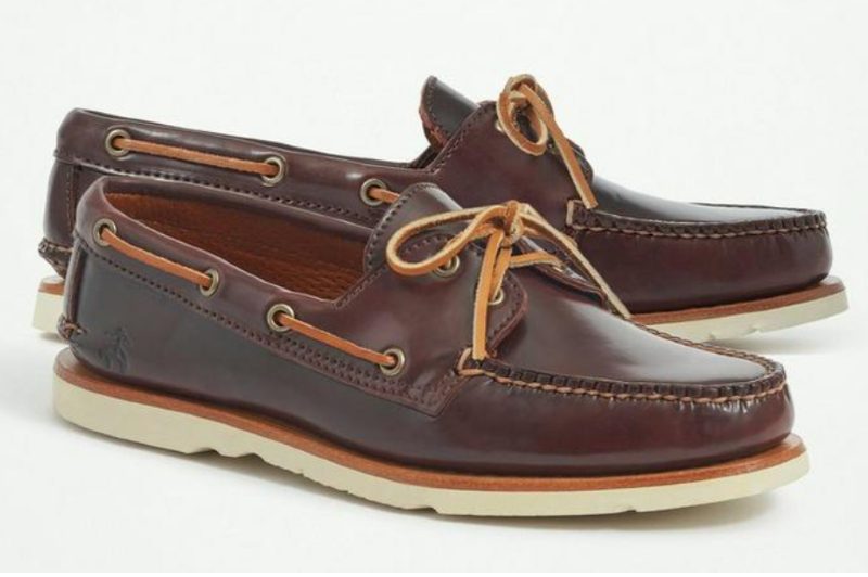 Sperry brooks brothers cordovan shoe.