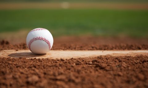 baseball on pitchers mound