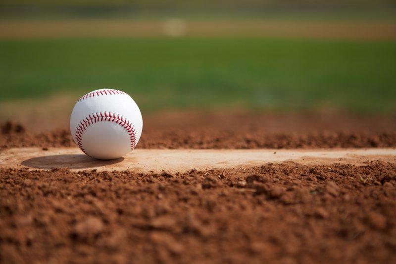 baseball on pitchers mound
