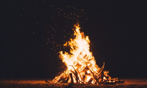 A campfire