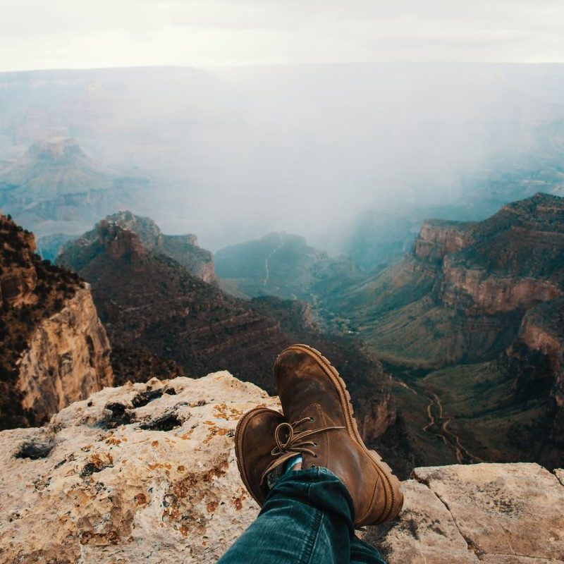 Enjoying the view on top of the canyon