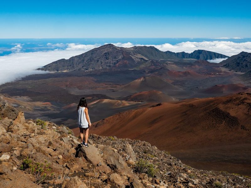 A person admiring the view while in Hawaii.