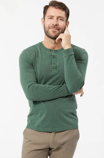 best green gear wear st patricks day man in a henley