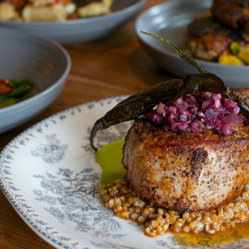 Dishes at Virtue in Chicago.