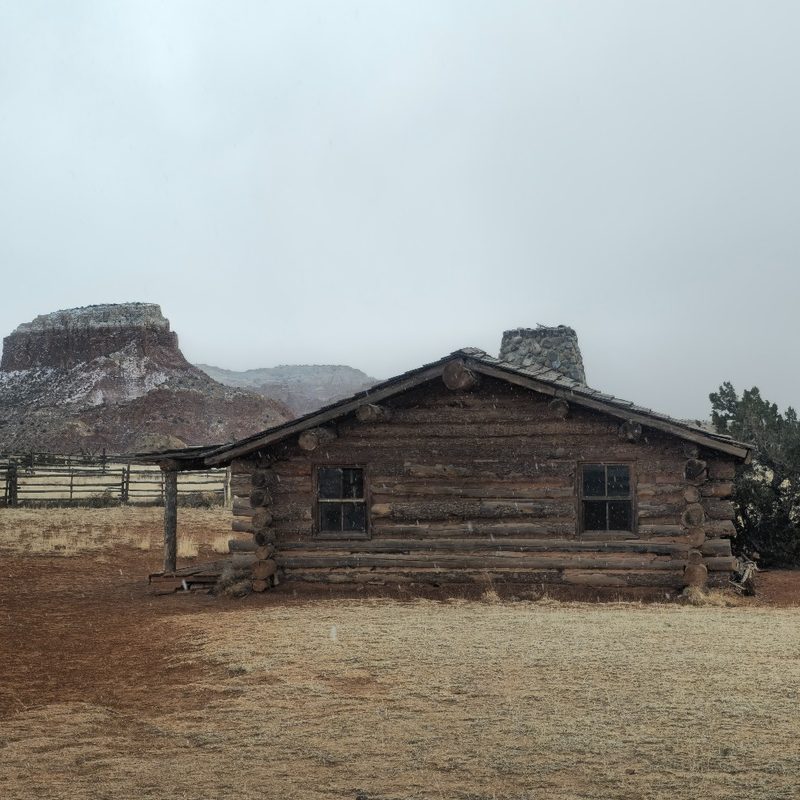 A cabin at Ghost Ranch in Abiquiu, New Mexico.